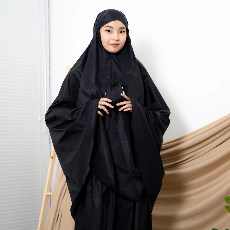 Product image ALF BY ALIF MUKENA MINI PARASUT PREMIUM KOREA TRAVEL - BLACK MAMBA ( MKN-035 ) all variant all variant